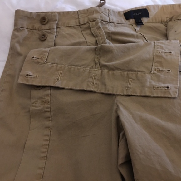 J CREW bohemian button front open , shoe string tie back pants - Picture 9 of 12